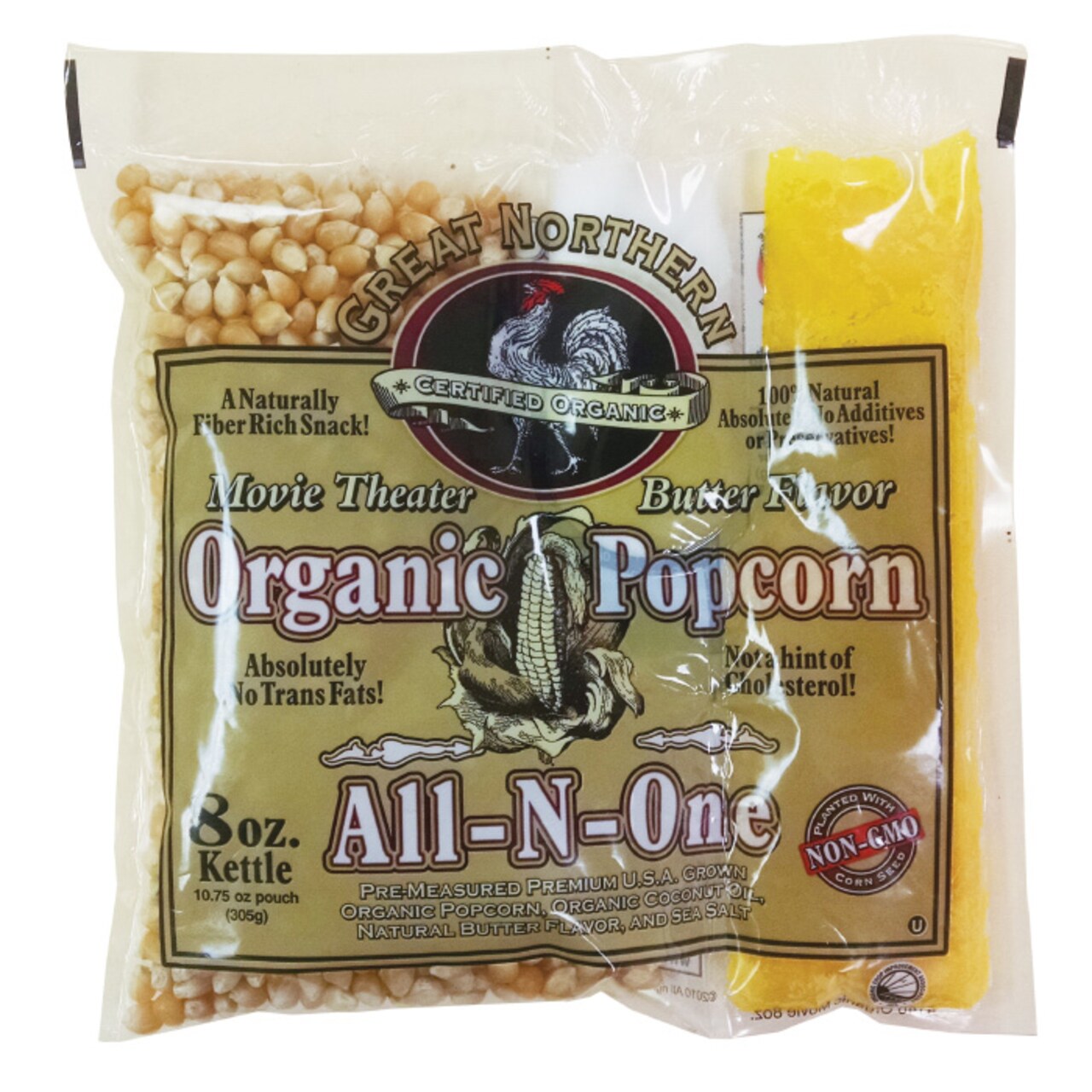 Gnp Organic Popcorn Portion Packs 8Oz Case Of 18 Movie Theater Style Natural